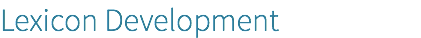 Lexicon Development